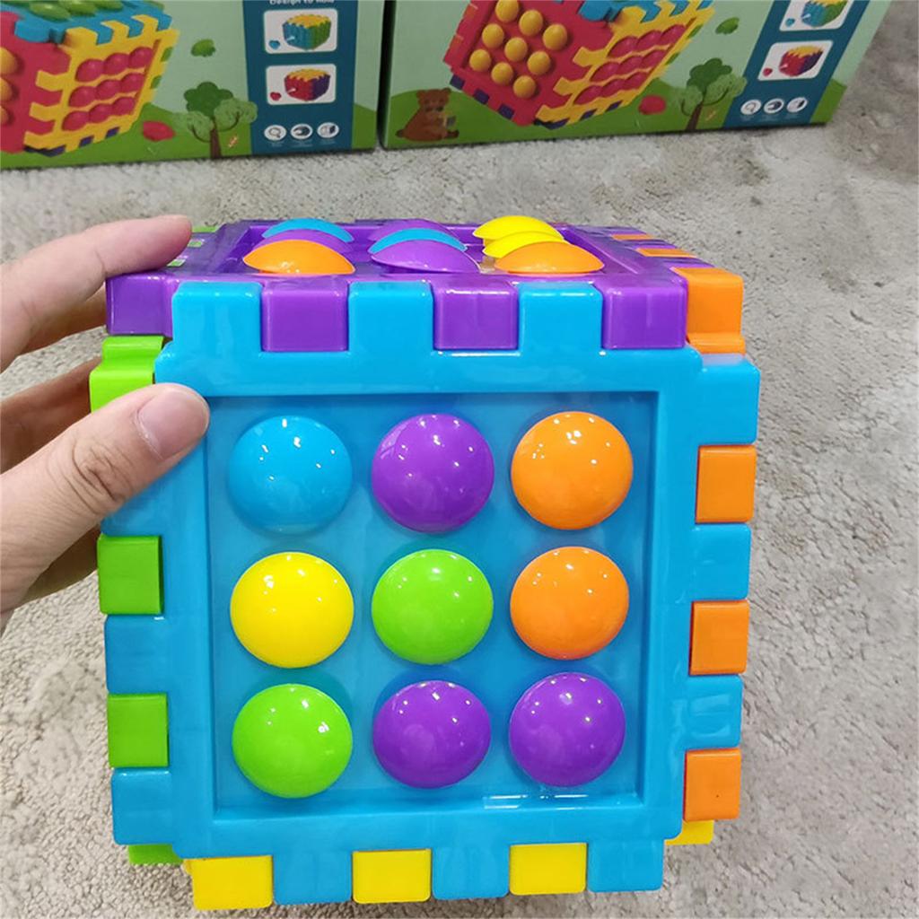 Large Bead Building Blocks Cube Toy Large Particle For Kids Educational Color Sorting