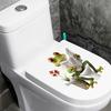 Frog Toilet Sticker Waterproof Funny Frog Reading Toilet Lid Decals Peel And Stick Removable Animal Sticker for Bathroom WC Wall Door Decor