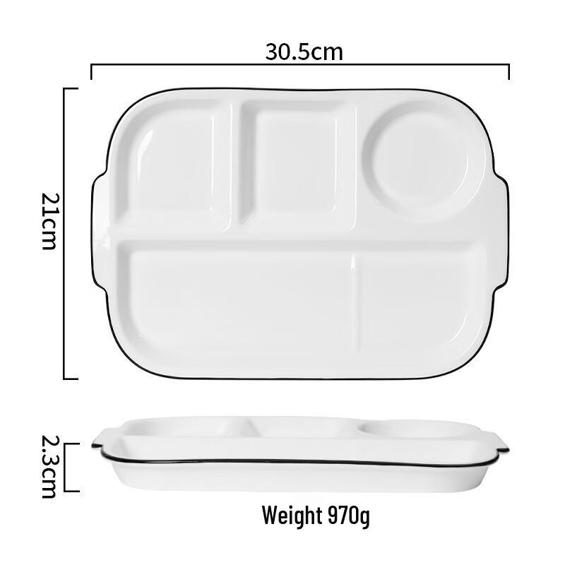 Sweet & Elegant Ceramic Divided Dinner Plate