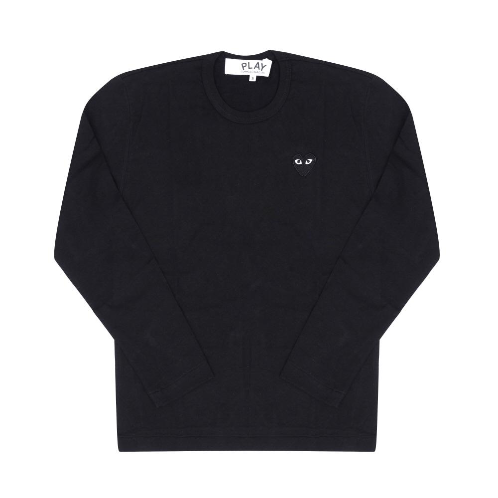 Comme Des Gar Ons Unisex Play Black Heart Patch Long Sleeve Tee Ax T120 051