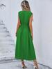2026 Summer Women's Solid Color Elegant Lace-up Long Dress