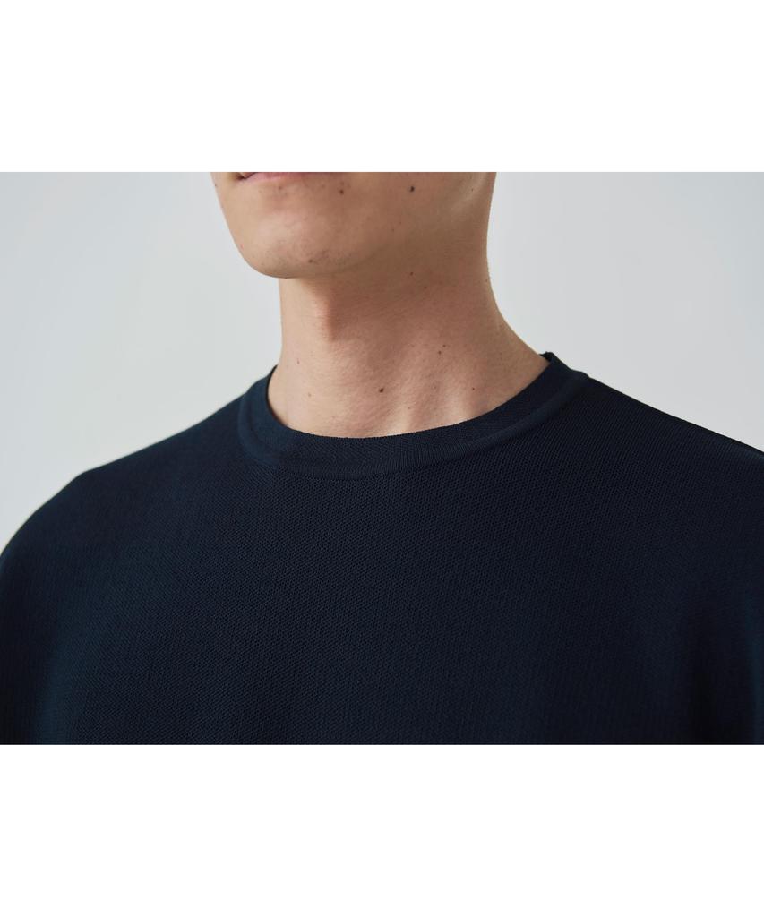 Snow Peak Knit Pullover Short Sleeve Size and Co/Pe KN-25SU002 T-Shirt, Navy, S, Men's Women's