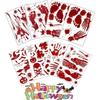Halloween Wall Stickers - AIMOONSA - Bloody Halloween Hands - 8 Sheets - For Wall and Window - Blood Red
