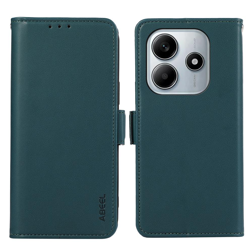 

ABEEL Чехол для Xiaomi Redmi Note 14 5G Кожаный чехол для телефона с кошельком с RFID-блокировкой Green