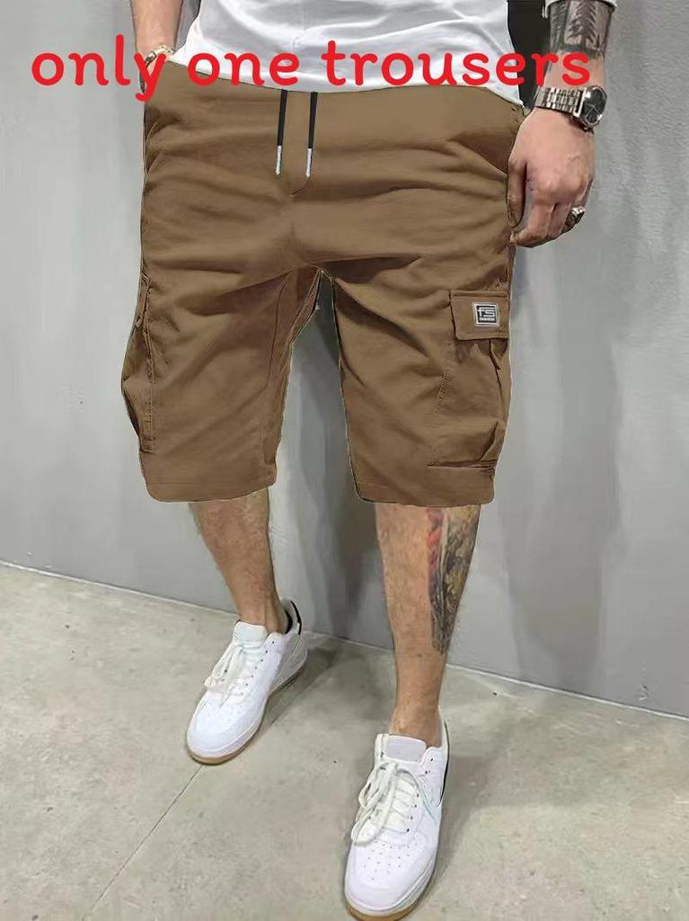 Casual Mens Cargo Shorts With Polyester Fabric For Summer Youth Fashion