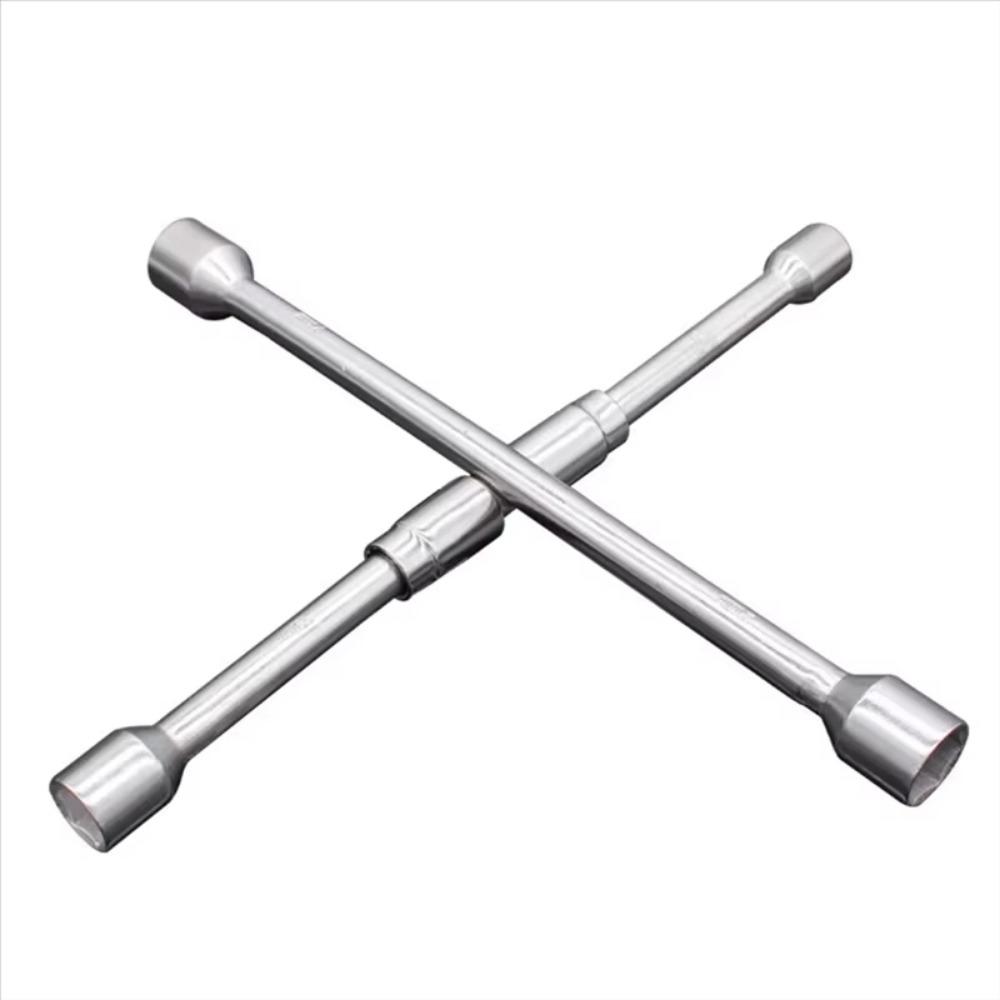 Labor-Saving Folding Cross Wrench Hex Socket Foldable Socket Wrench  Tire Changing серебряный