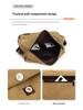 Men's Large Canvas Crossbody Bag - Casual and Wear-Resistant Shoulder Bag for Students and Commuters