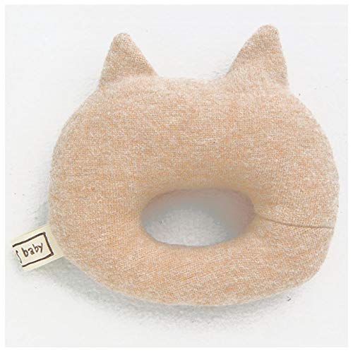 Y-1299 Pompkins BABY 100% Organic Cotton Chipmunk Series Rattle, Made in Japan (Natural)