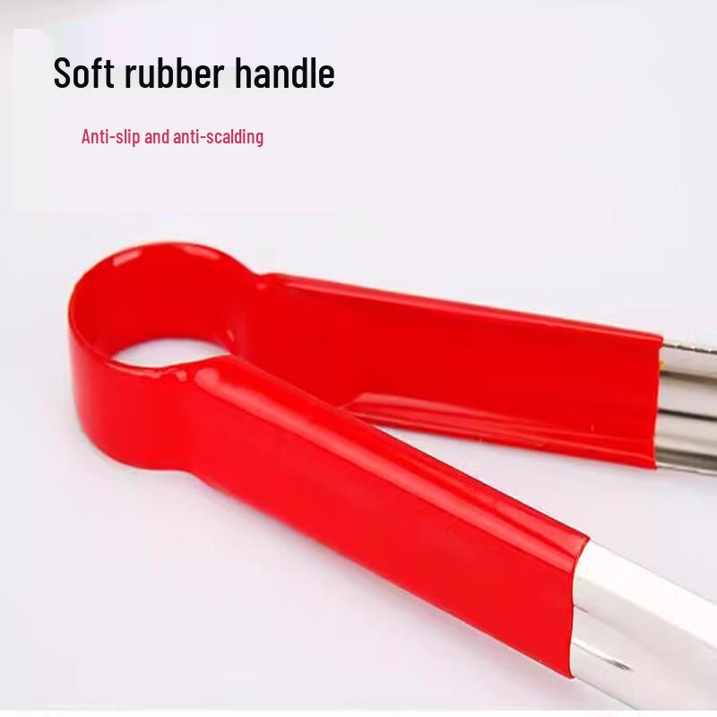 SiDeSi Stainless Steel Food Tongs with Soft Grip Handle