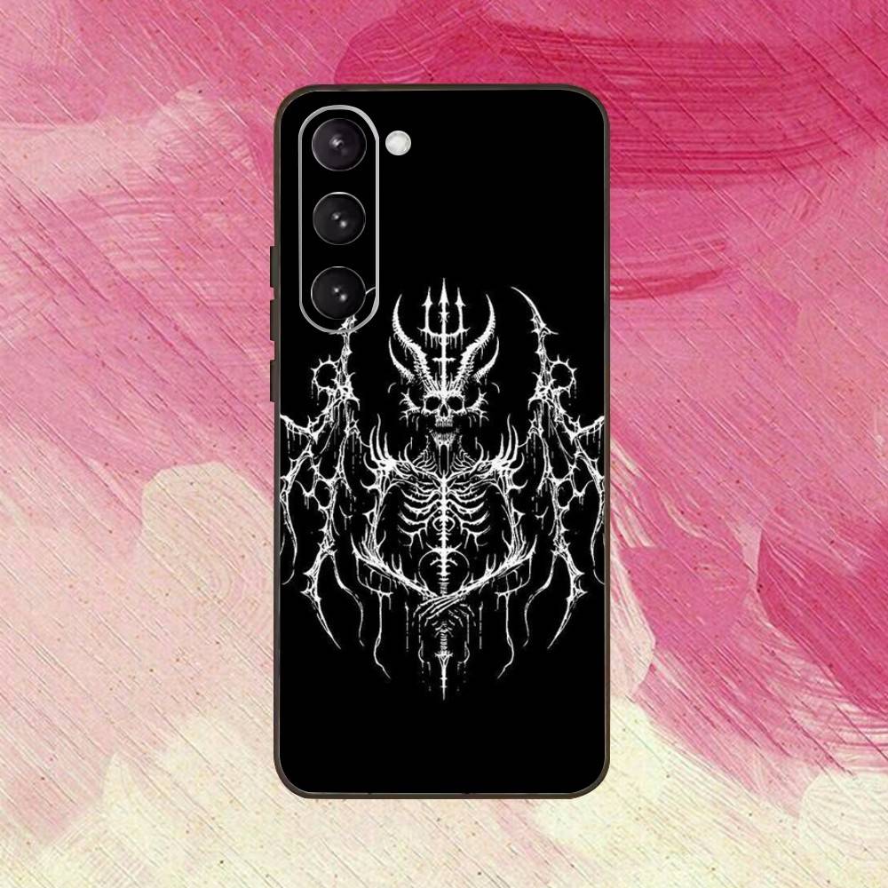 Gothic Cyber Sigil Cross  Phone Case For Samsung Galaxy A73,A72,A71,A70,A53,A52,A51,Others Soft Black Cover