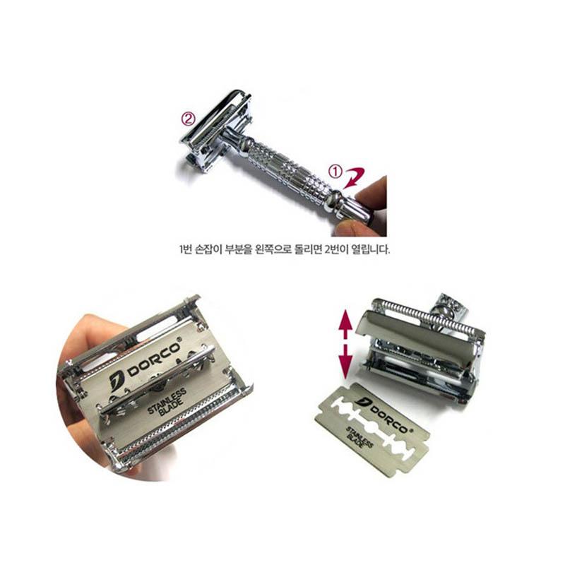 DORCO Classic Safety Razor SGA2000 + 10 Double-Edge Blades