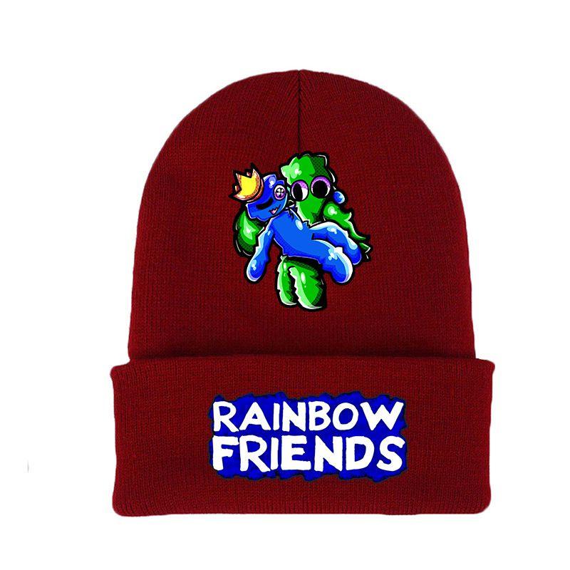 Rainbow Friends Roblox Black Knitted Cap Printed Hat Warm Men Women Gift Xmas