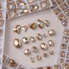 K9 Champagne Nail Art Rhinestone Jewelry - High Quality Irregular Crystal, Fat Square, Water Drop, Heart-Shaped Decorations