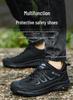 Men's Summer Breathable Steel Toe Safety Work Shoes - Anti-smash, Anti-puncture, Insulated for Construction Sites