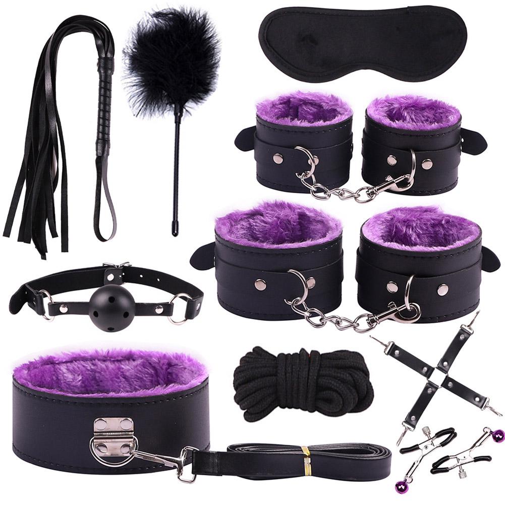 10Pcs Whip Sex Footcuffs Toys Bondage Intimate Adult Set