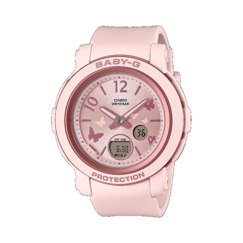 

Casio Men s Resin 100M Water Resistant Analog Shock Resistant Quartz Watch BGA-290BD-4A красный