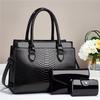 2023 Fashion Mother-and-Child Bag Set: European & American Crocodile Pattern Shoulder Crossbody Handbags
