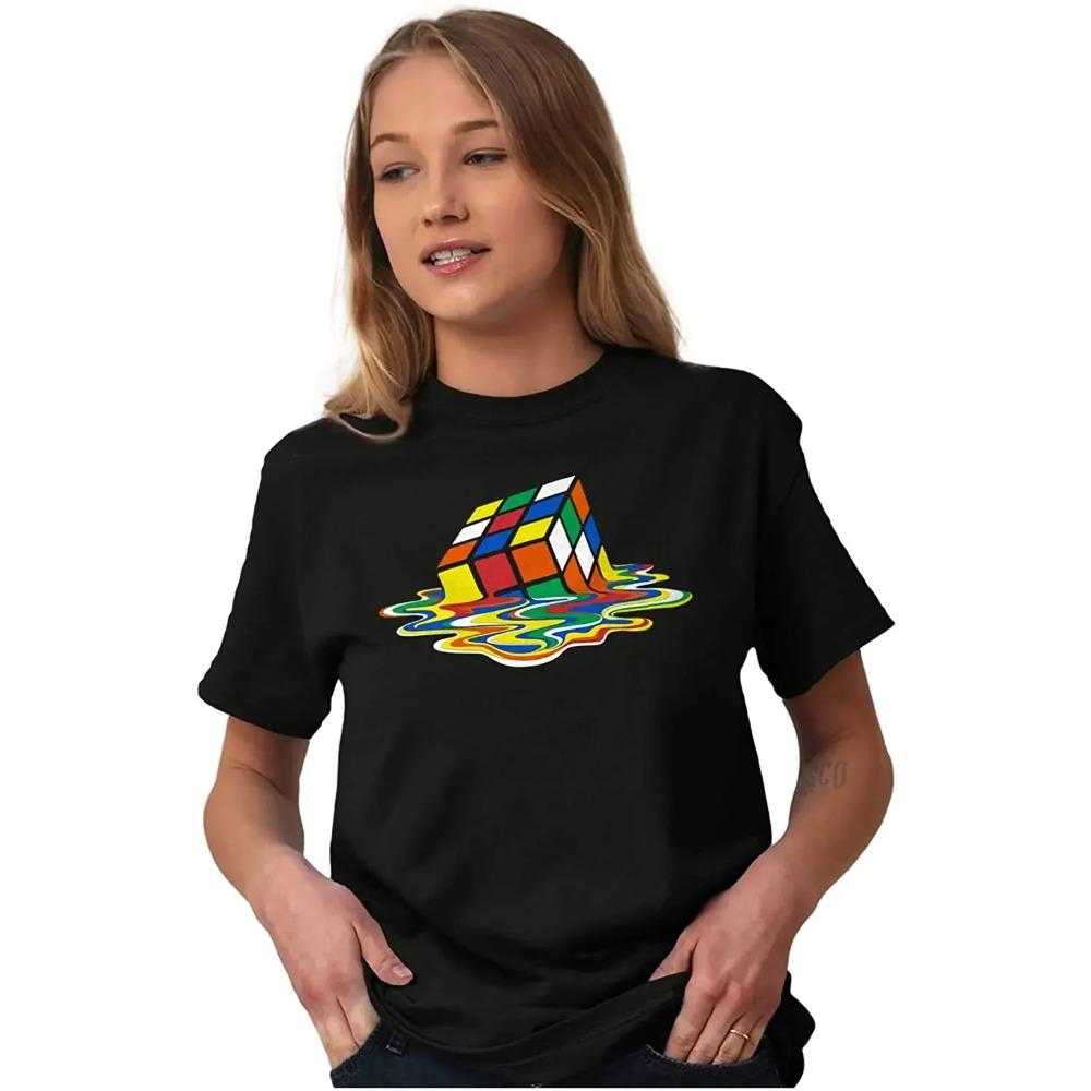 Melted Rubik's Graphic T Shirt Men or Women