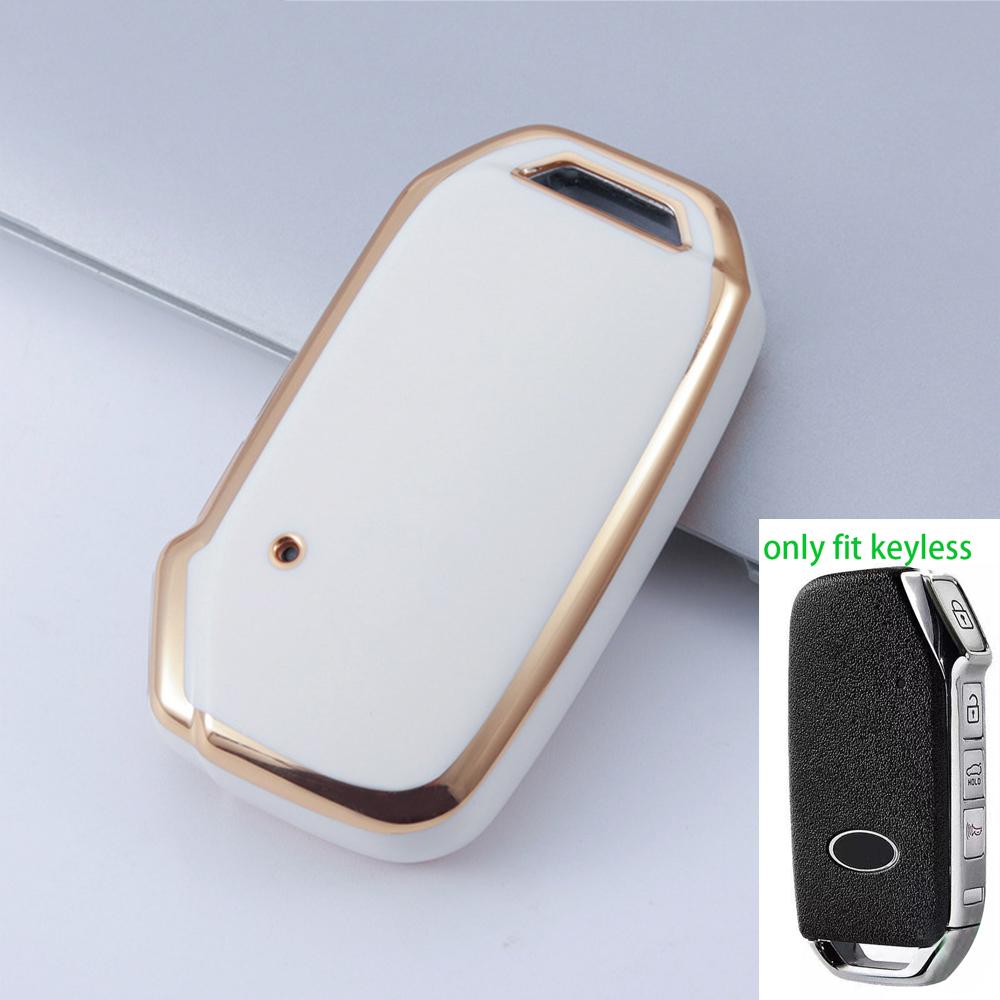 Gold Tpu Key Cover Holder Fob For Kia Sportage 2023 Ray Sorento Soul Telluride Cerato K5 K8 K3 GT-Line Ceed Niro Seltos Case