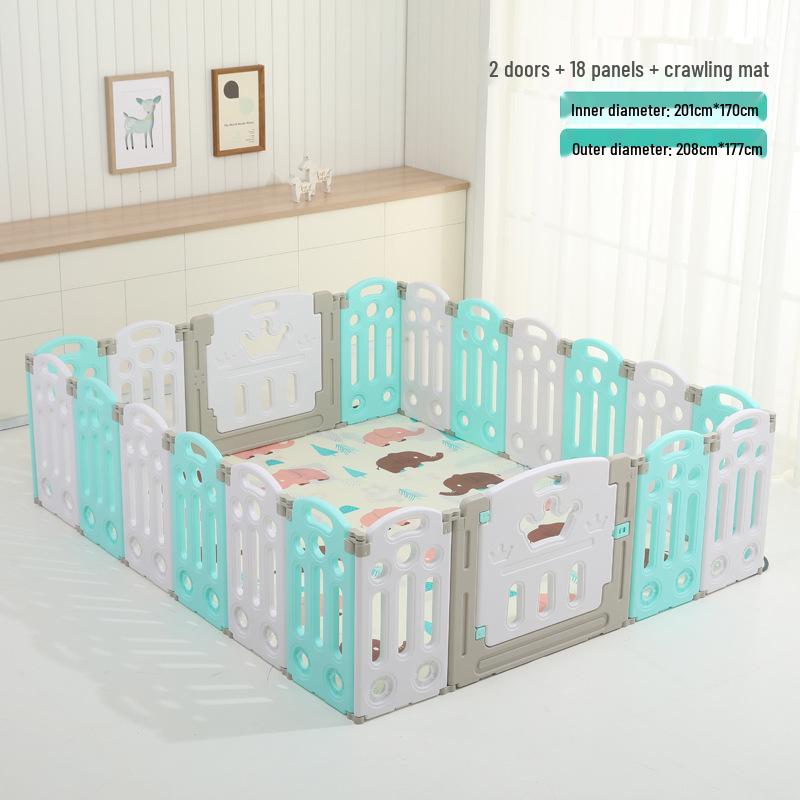 Kids' Indoor/Outdoor Safety Play Fence with Slide - Ideal for Crawling and Walking