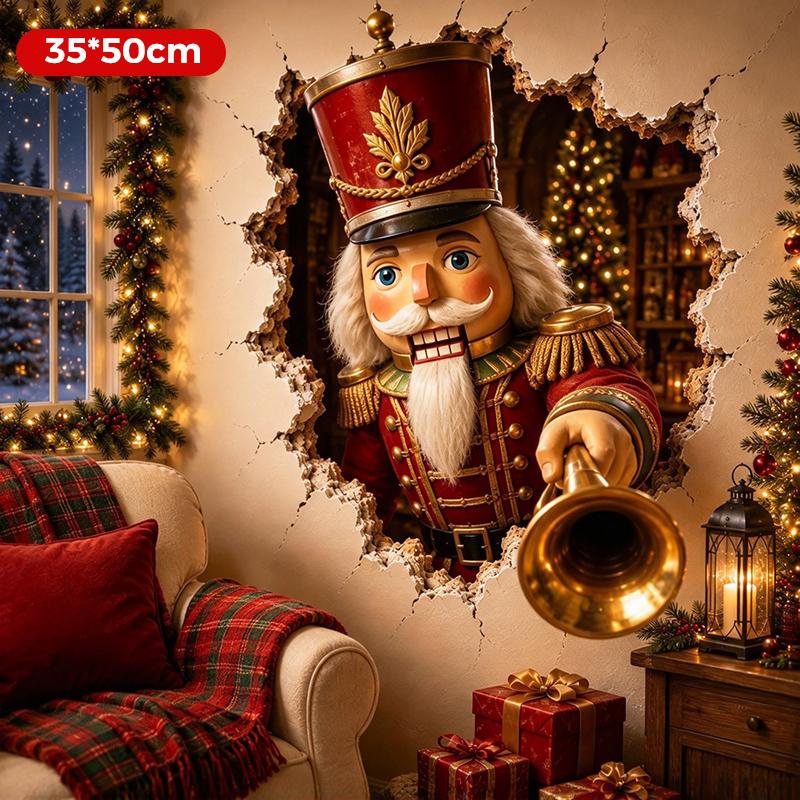 1Pc Santa Claus Wall Sticker Self-Adhesive Vinyl Decal Christmas Decoration Diy Living Room Bedroom Window Glass Cover Scratches