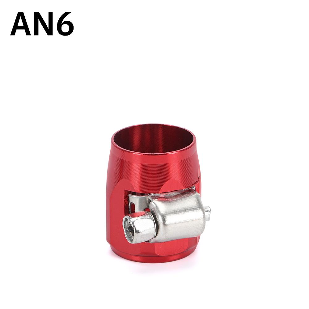 1pcs Hose Clamp AN4 AN6 AN8 AN10 AN12 Fuel Pipe Clip Oil Water Tube Hose Fittings Finisher Clamps Hex Finishers
