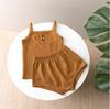 New Kids Girls Summer Suit Clothes Girls Baby Vest Camisole + Triangle Shorts 2Pcs Set Boys Fashion Trend 12M-18M-24M