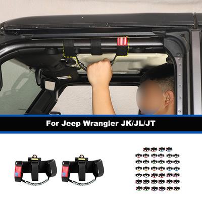 Auto Paraplu Touw Dak Handvat Met Licht Voor Jeep Wrangler JL/ Gladiator JT JK 2007-2023, 2 stuks