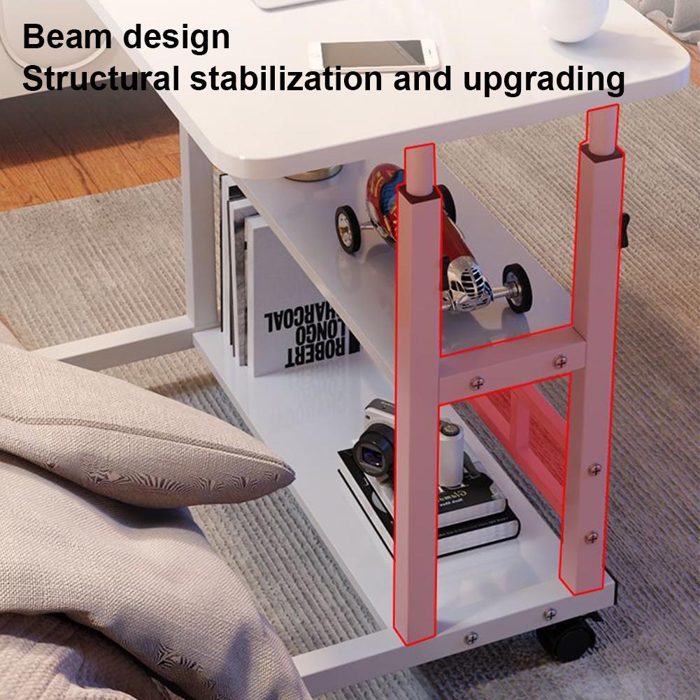 Height Adjustable Bedside Table Liftable Computer Desk Minimalist Movable Computer Desk Portable Multi-functional Small Home Off