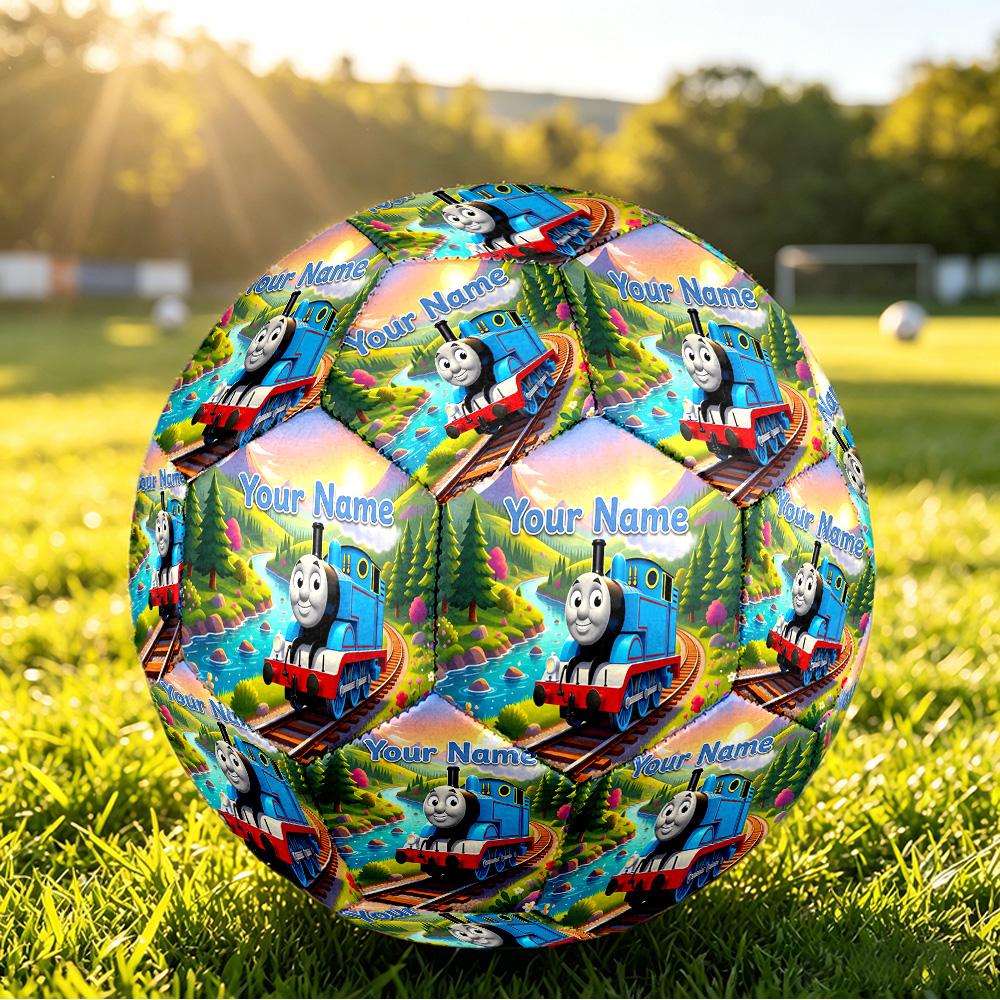 Custom Name Text Size 5 Football,Thomas & Friends Standard Training Soccer Ball