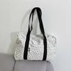 Lightweight Large Capacity Shoulder Bag Bow Printing Travel Tote Bag Polka Dot Gym Bag  Streetwear