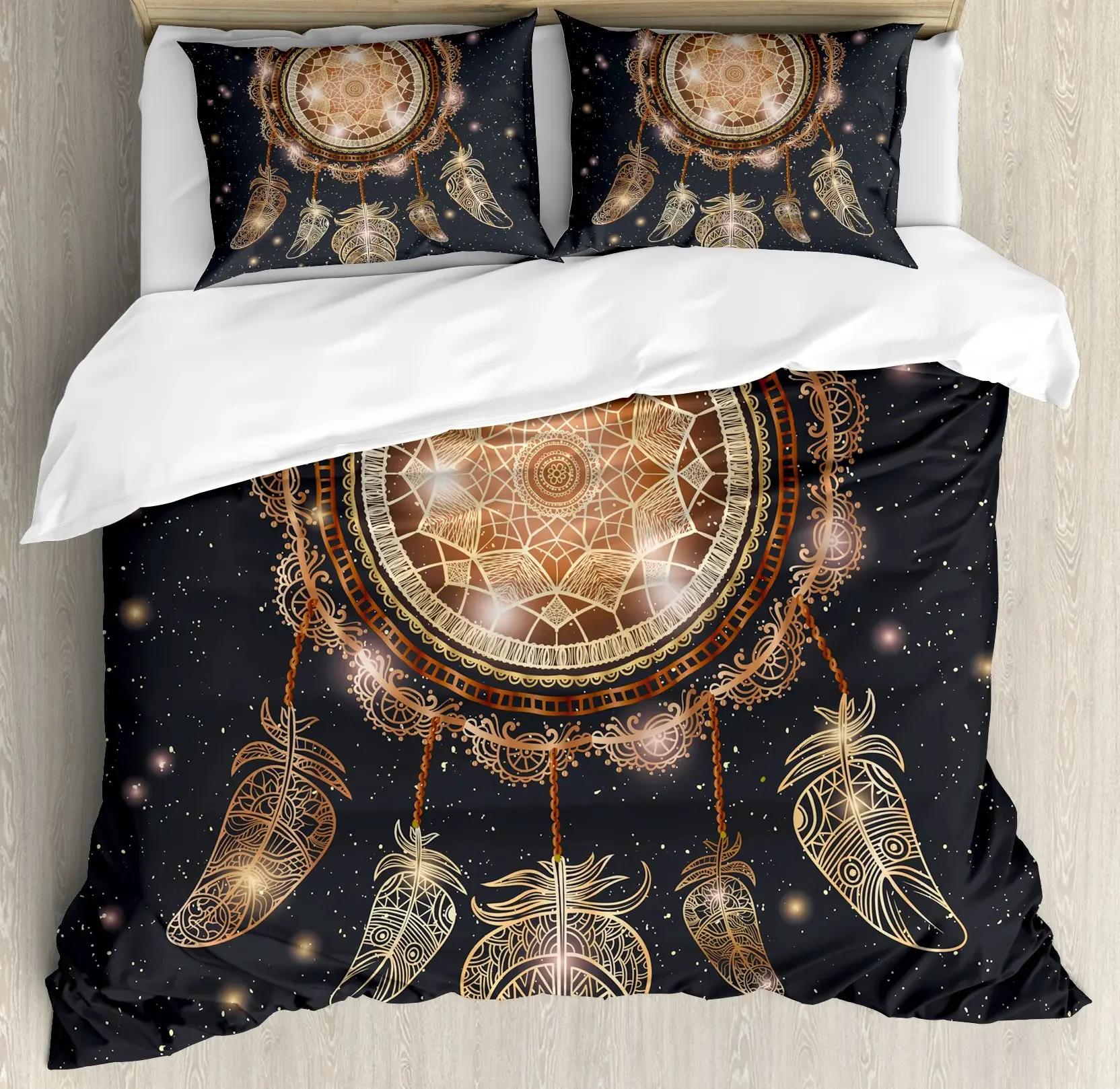 

Dreamcatcher Duvet Cover Set Boho Colorful Dream Catcher Bedding Set Girls Children Women Bedroom Decor Queen Comforter Covers EU Single(135x200cm)
