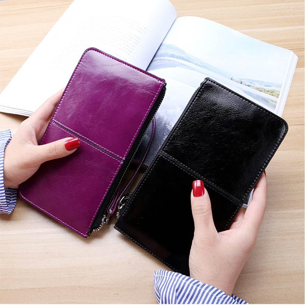 

Women Leather Zipper Money Bag Wallets Coin Purse Purse червоний