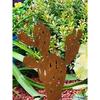 Vintage Farmhouse Iron Cactus Garden Fence Plant Theme Metal Art Decor for Easter Holiday