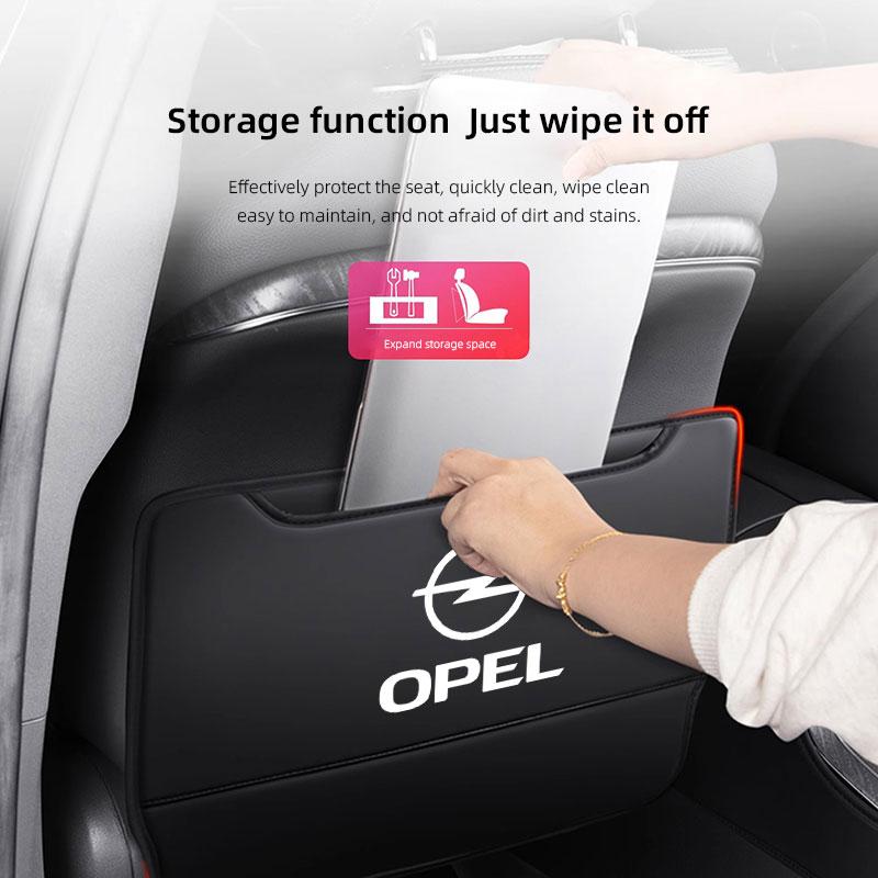 PU Leather Car Seat Anti Kick Pad Protective Cover Accessories For Opel Astra Grandland Corsa Mokka Frontera Insignia Zafira