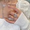 Shiny Butterfly Splicing Pearls Necklace For Women Sweet Simple Tassels Clavicle Chain Choker Trending Pendant Jewelry