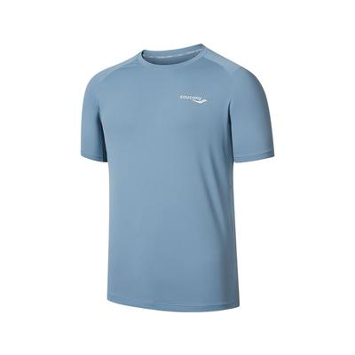 Simple Round Neck Pullover Short Sleeve T-Shirt Men Tops SA2260ST61L-BL155