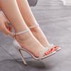 Plus Size 35-45 Party Evening Wedding White Shoes for Women Summer High Heel Buckle Strap Sandals Casual Sandalias De Mujer