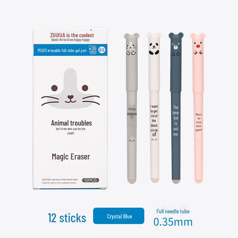 Erasable Gel Pen for Grades 3-5 - Crystal Blue Magic, Heat-Erasable, Easy To Wipe Clean