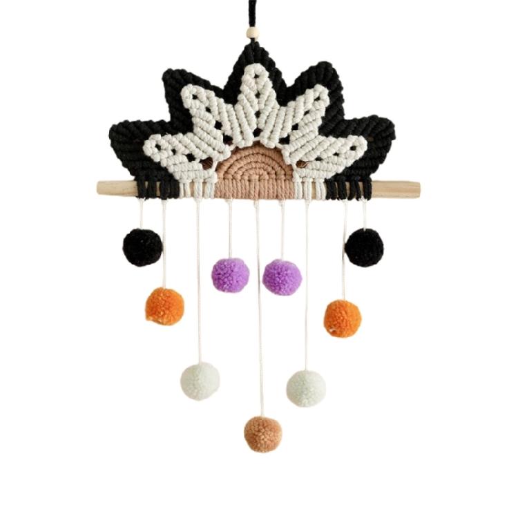 Rainbow Tapestry Boho Tassel Wall Ornament for Living Room Bedroom Wedding