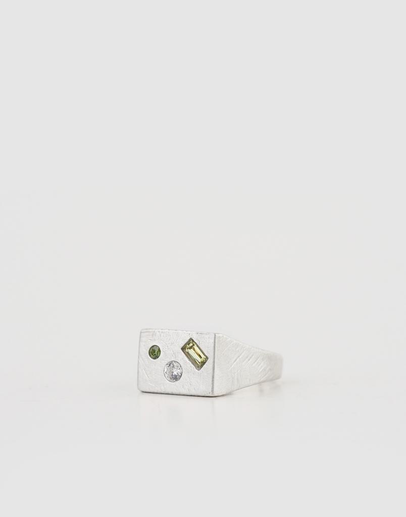 Sylk Olivine Signet Ring