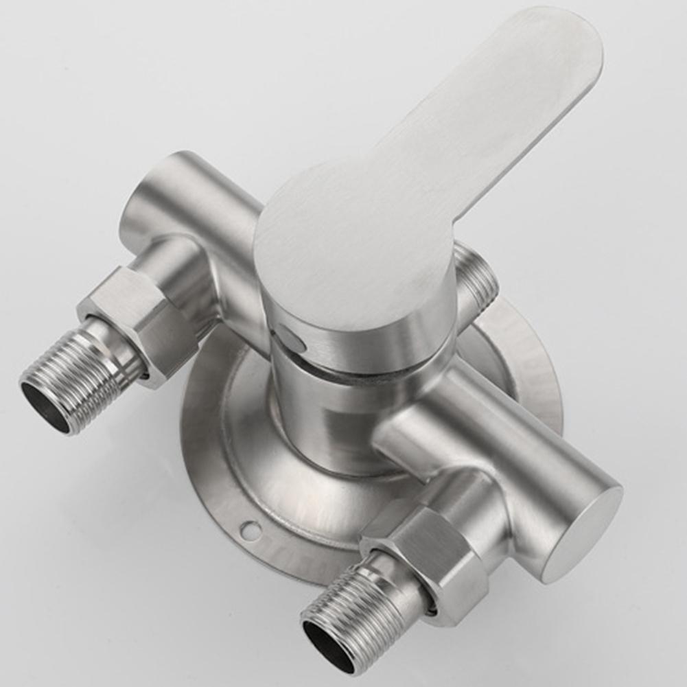 Duschblandare Varmt Kallt Vatten Blandare Väggmonterad Metallhandtag Badrumsduschar Tillbehör Rostfritt Stål G1/2tum Lyfttyp