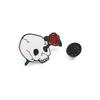 Skull Rose Flowers Enamel Pins Gothic Flower Skeleton Brooch Denim Backpack Lapel Pin Punk Dark Badge Jewelry for Men Women Gift