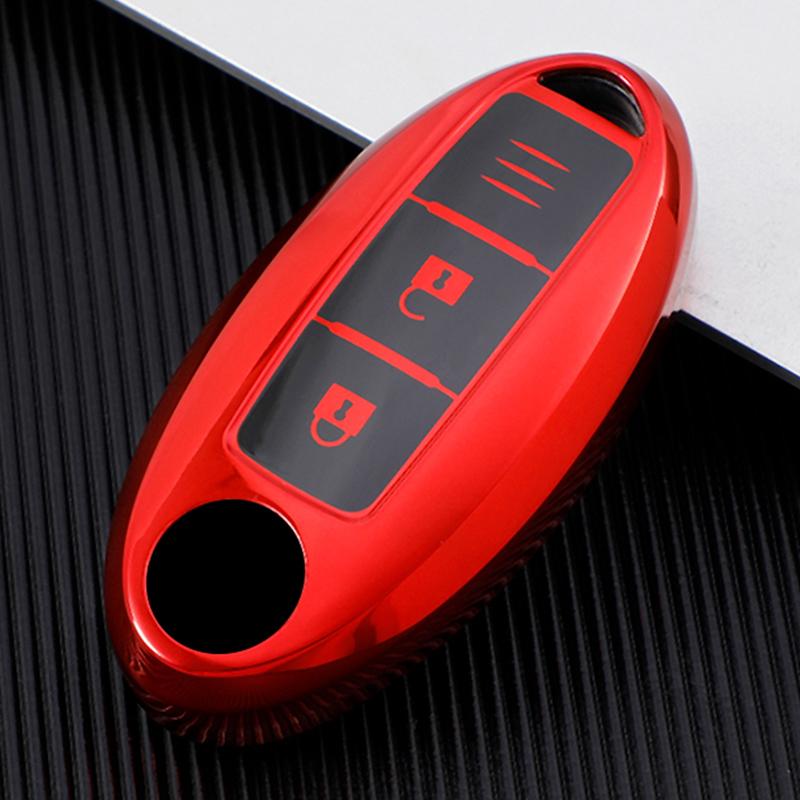 Key Case Cover Skin for Nissan Qashqai X-Trail T32 Infiniti Juke J10 J11 Kicks Tiida Soft TPU Car Key Case Holder Protection
