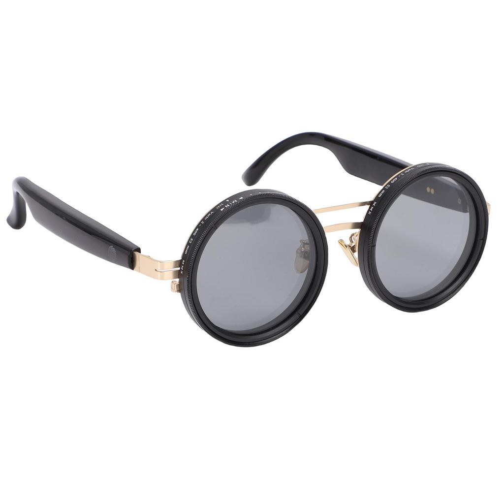 AI Smart Translation Glasses Grey Round Adjust Le Lens   Wireless 114 Language Translator Sunglasses