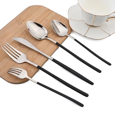 24Pcs Cutlery Set Stainless Steel Tableware Silver Western Dinnerware Spoon Fork Knife Kitchen Dinner Set Home Flatware