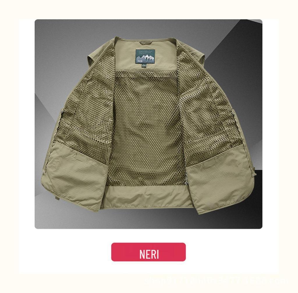 Bedruckte Outdoor-Arbeitsweste mit mehreren Taschen für den Sommer