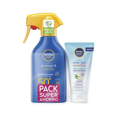 Sun Spray Protects and Moisturizes SPF50 270 Ml + Sensitive After Sun 175 Ml - 