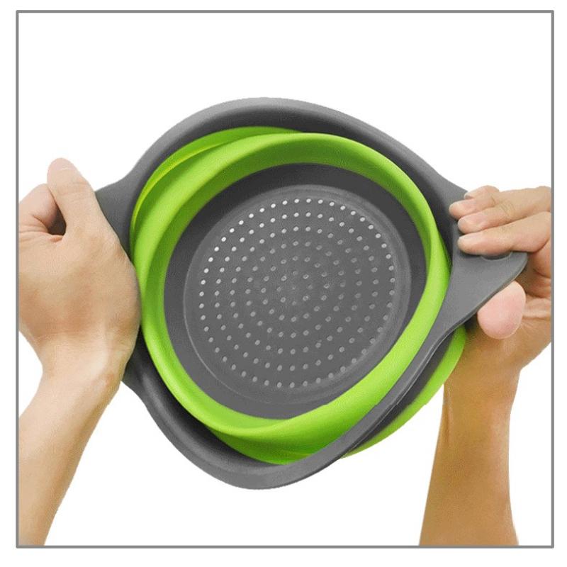 Foldable Retractable Drain Basket, Vegetable Washing Basket, Circular Fruit Tray For Home Living Room, Kitchen Supplies