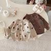 Autumn and winter new baby girl long-sleeved embroidered cardigan baby foreign versatile pine cone jacket top